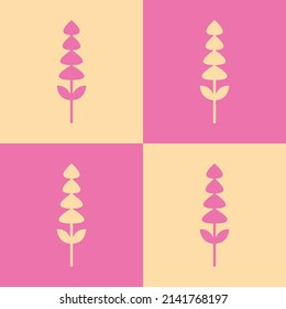 Seamless floral pattern vector flower shape doodle plant abstract background illustration for digital and print materials.
