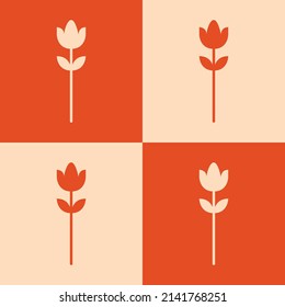 Patrón floral sin fisuras forma de flor vectorial doodle planta ilustración de fondo abstracto para materiales digitales e impresos.
