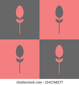 Seamless floral pattern vector flower shape doodle plant abstract background illustration for digital and print materials.
