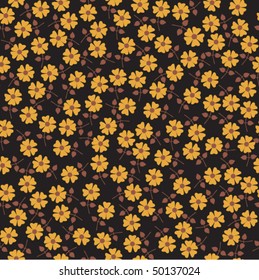 Seamless floral pattern. Vector flowers texture. Daisy.