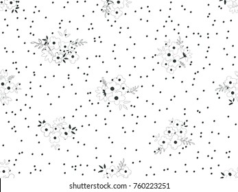 Seamless Floral Pattern in vector. flowers backgrond