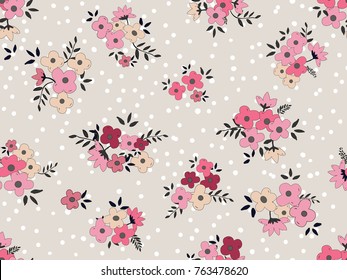 Seamless Floral Pattern in vector. flowers backgrond