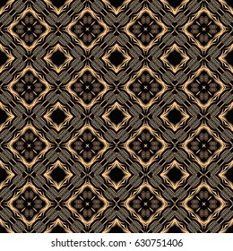 seamless floral pattern. Vector golden traditional ornament, oriental elements for wallpapers and backgrounds