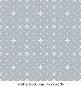 Seamless floral pattern. Vector gray and white background. Graphic modern pattern.