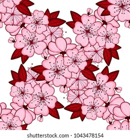 Seamless Floral Pattern in Vector illustration background