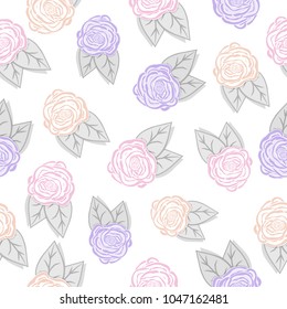Seamless Floral Pattern. Vector illustration.