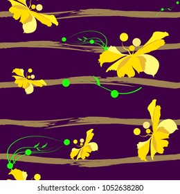 Seamless floral pattern, vector illustration, texture