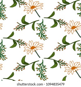 Seamless floral pattern. Vector illustration.
