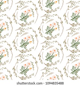 Seamless floral pattern. Vector illustration.