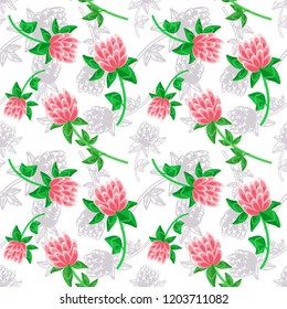 Seamless floral pattern. Vector illustration.