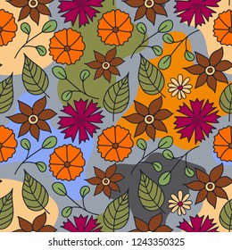 Seamless floral pattern. Vector illustration

