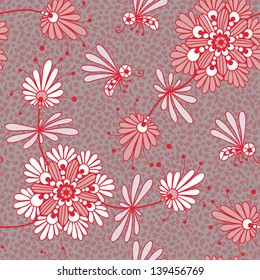 Seamless floral pattern. Vector illustration.