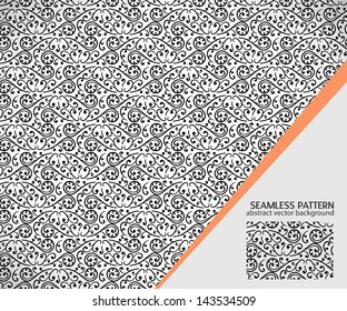 Seamless floral pattern. Vector illustration, handicraft