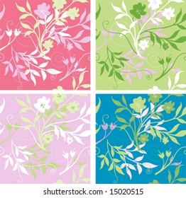 Seamless floral pattern, vector illustration