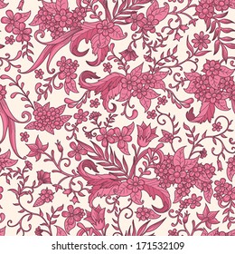 Seamless Floral Pattern, Vector Illustration