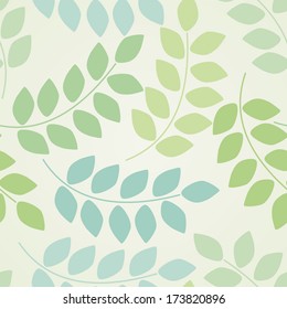 seamless floral pattern, vector illustration. Flower design.Green leafs.