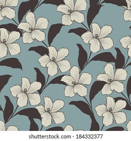 Seamless floral pattern. Vector illustration