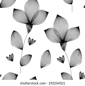 Seamless floral pattern, vector illustration