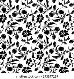 Seamless floral pattern. Vector illustration.