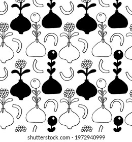 Seamless floral pattern. Vector illustration.