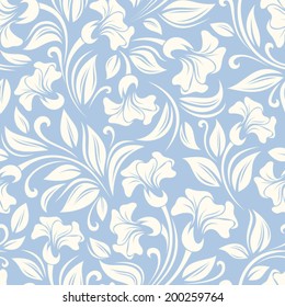 Seamless floral pattern. Vector illustration.