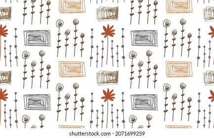 nahtloses Blumenmuster. Vektorgrafik