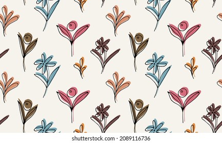 seamless floral pattern. vector illustration