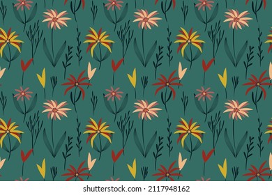 seamless floral pattern. vector illustration