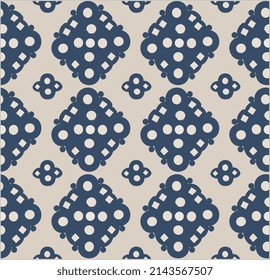  Seamless floral pattern, vector illustration design, vintage floral ornament pattern.Abstract ornamental on a dark blue background.