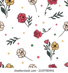 Seamless floral pattern vector illustration