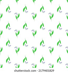 Seamless floral pattern. Vector illustration. Minimalist style. 