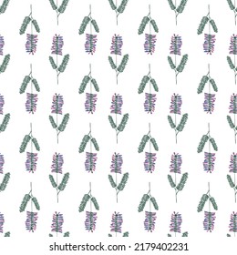 Patrón floral sin foco. Ilustración vectorial. Estilo minimalista. 