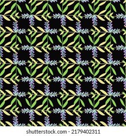 Seamless floral pattern. Vector illustration. Minimalist style. 