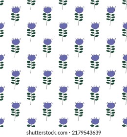 Patrón floral sin foco. Ilustración vectorial. Estilo minimalista. 