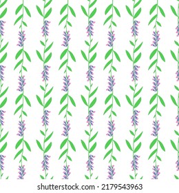 Seamless floral pattern. Vector illustration. Minimalist style. 