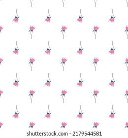 Seamless floral pattern. Vector illustration. Minimalist style. 