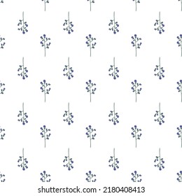 Seamless floral pattern. Vector illustration. Minimalist style. 