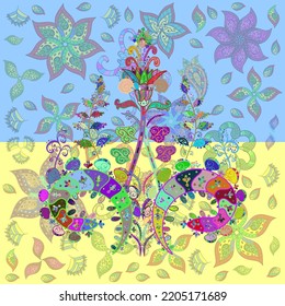 seamless Floral Pattern in vector illustration on pleasant colors. Beautiful fabric pattern. vector illustration 