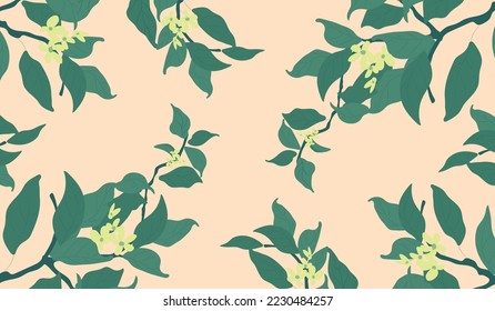 Seamless floral pattern, vector illustration