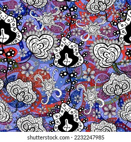 seamless Floral Pattern in vector illustration on pleasant colors. Beautiful fabric pattern. vector illustration 