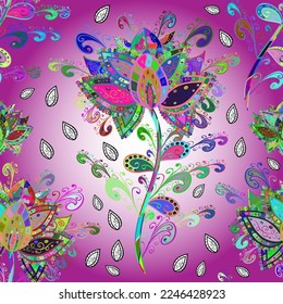 seamless Floral Pattern in vector illustration on pleasant colors. Beautiful fabric pattern. vector illustration 