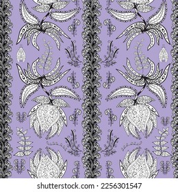 seamless Floral Pattern in vector illustration Beautiful fabric pattern. Colour Spring Theme seamless pattern Background. Flat Flower Elements Design.