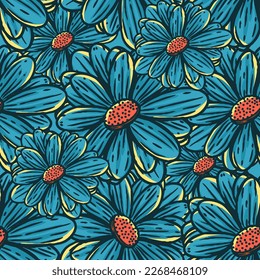 
seamless floral pattern vector illustration