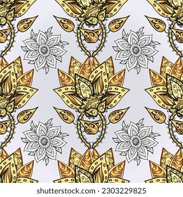 patrón floral sin fisuras en la ilustración vectorial de colores agradables. Bonito patrón de tela. ilustración vectorial 
