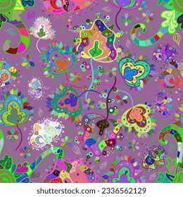 patrón floral sin fisuras en la ilustración vectorial de colores agradables. Bonito patrón de tela. ilustración vectorial 