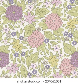 Seamless floral pattern. Vector illustration.  