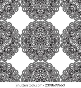 Seamless floral pattern. vector illustration. For design, wallpaper, background fills, fill, card, banner, flyer
