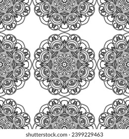 Seamless floral pattern. vector illustration. For design, wallpaper, background fills, fill, card, banner, flyer