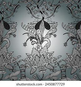 seamless Floral Pattern in vector illustration Flowers on pleasant colors in watercolor style.
