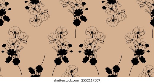 Seamless floral  pattern. Vector Illustration.
